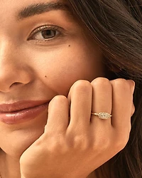 Grayson Gold Band Ring White CZ