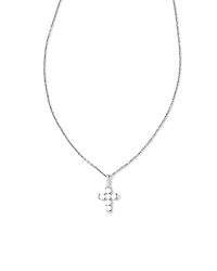 Pearl 14k Yellow Gold Cross Pendant Necklace Freshwater Cultured