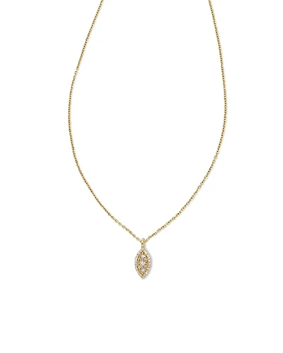 0.15 ct Vivianne 14k Gold Pendant Necklace in White Diamond