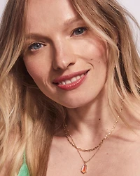 Alexandria Gold Satellite Multi Strand Necklace in Dichroic Glass