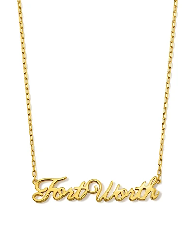 Fort Worth Pendant Necklace Sterling Silver