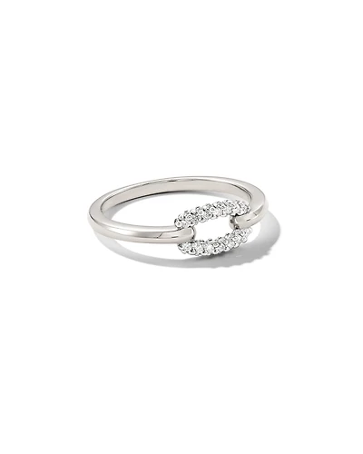 0.15 ct Elisa 14k Yellow Gold Interlocking Band Ring White Diamond