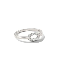 0.15 ct Elisa 14k Yellow Gold Interlocking Band Ring White Diamond