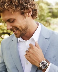 Evans Stainless Steel 44mm Chronograph Watch in