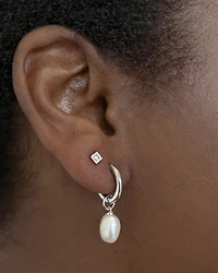 Ella Single Stud Earring in Silver