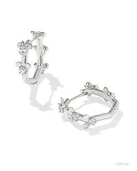 Disney | Kendra Scott Gold Mickey Mouse and Minnie Mouse Huggie Earrings in White CZ