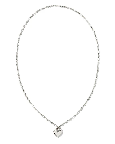Heart Padlock Pendant Necklace Sterling Silver