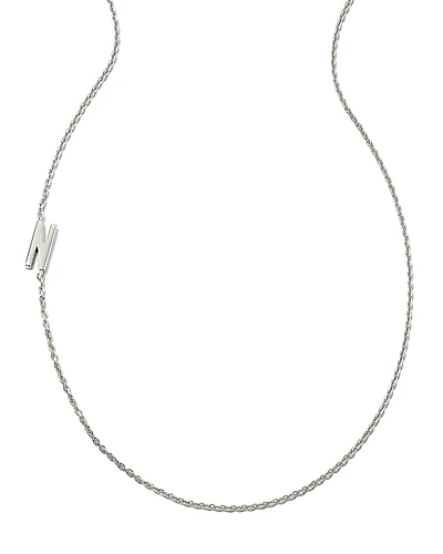 Letter N Inline Initial Necklace in Sterling Silver