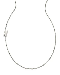 Letter N Inline Initial Necklace in Sterling Silver