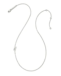 Letter N Inline Initial Necklace in Sterling Silver