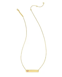 Allison 18k Gold Vermeil Enamel Heart Pendant Necklace in Pink