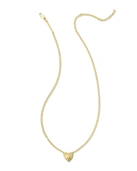Maia 18k Gold Vermeil Heartburst Pendant Necklace White Sapphire