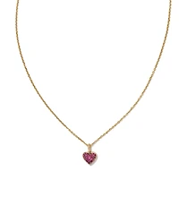 Madeline 14k Yellow Gold Small Pendant Necklace in Ruby