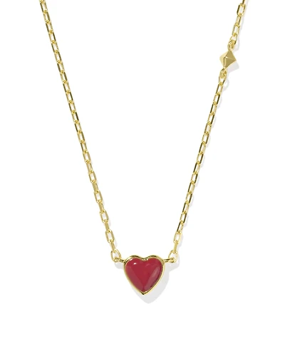 Enamel 18k Gold Vermeil Heart Pendant Necklace