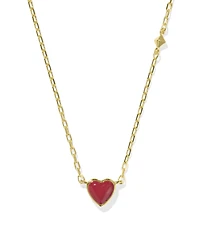 Enamel 18k Gold Vermeil Heart Pendant Necklace