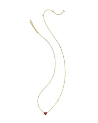 Enamel 18k Gold Vermeil Heart Pendant Necklace