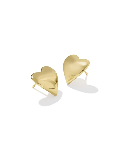 Jasmine Heart Stud Earrings Sterling Silver