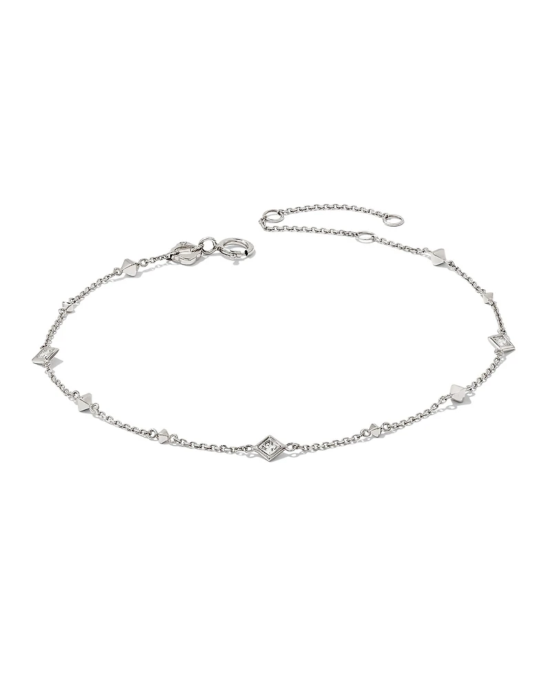 0.12 ct Michelle 14k White Gold Delicate Bracelet in White Diamond