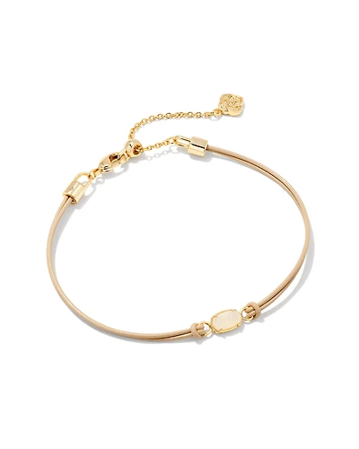 Emilie Silver Corded Bracelet Platinum Drusy