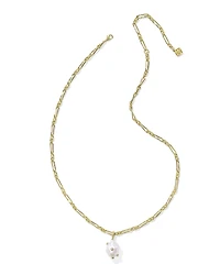 Melody Silver Small Long Pendant Necklace Freshwater Cultured Pearl