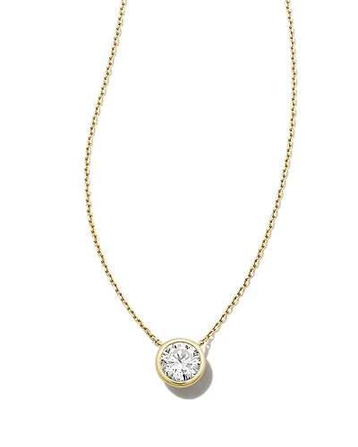 ct Lab Grown White Diamond Audrey Pendant Necklace in 14k White Gold