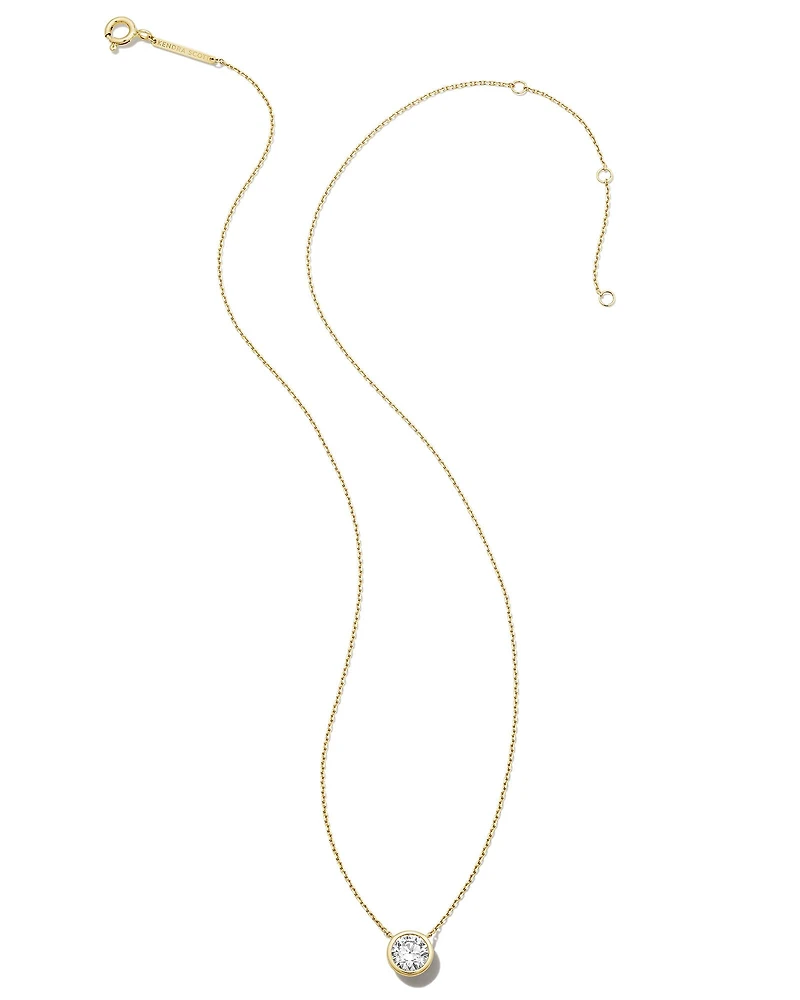 ct Lab Grown White Diamond Audrey Pendant Necklace in 14k White Gold