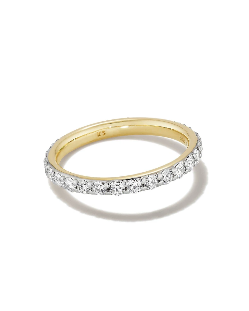 ct Lab Grown White Diamond Marilyn Band Ring 14k Gold