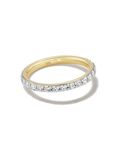 ct Lab Grown White Diamond Marilyn Band Ring 14k Yellow Gold