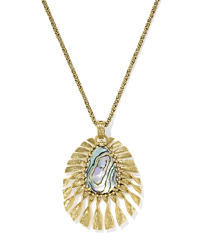 Zahara Vintage Silver Large Long Pendant