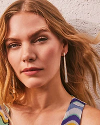 Brooklyn Gold Shell Drop Earrings in Ivory Mother-of-Pearl