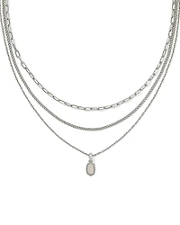 Mini Elisa Silver Triple Strand Necklace