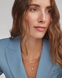 Mini Elisa Gold Triple Strand Necklace