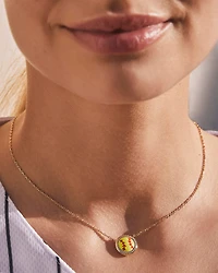 Softball Silver Short Pendant Necklace