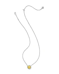 Softball Silver Short Pendant Necklace