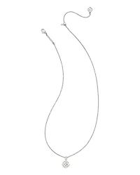 Dira Silver Crystal Short Pendant Necklace in White CZ