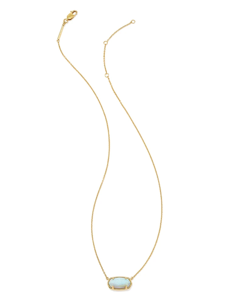 Elisa 18k Gold Vermeil Pendant Necklace in White Sterling Opal
