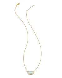 Elisa 18k Gold Vermeil Pendant Necklace in White Sterling Opal
