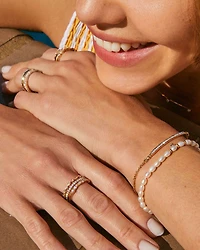Michelle 14k Yellow Gold Pearl Bracelet Freshwater Cultured