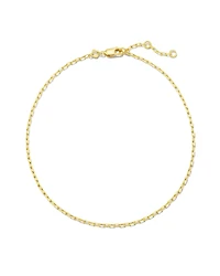 Mini Paperclip Chain Anklet in 18k Gold Vermeil