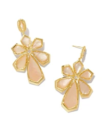 Layne Gold Statement Earrings Golden Abalone