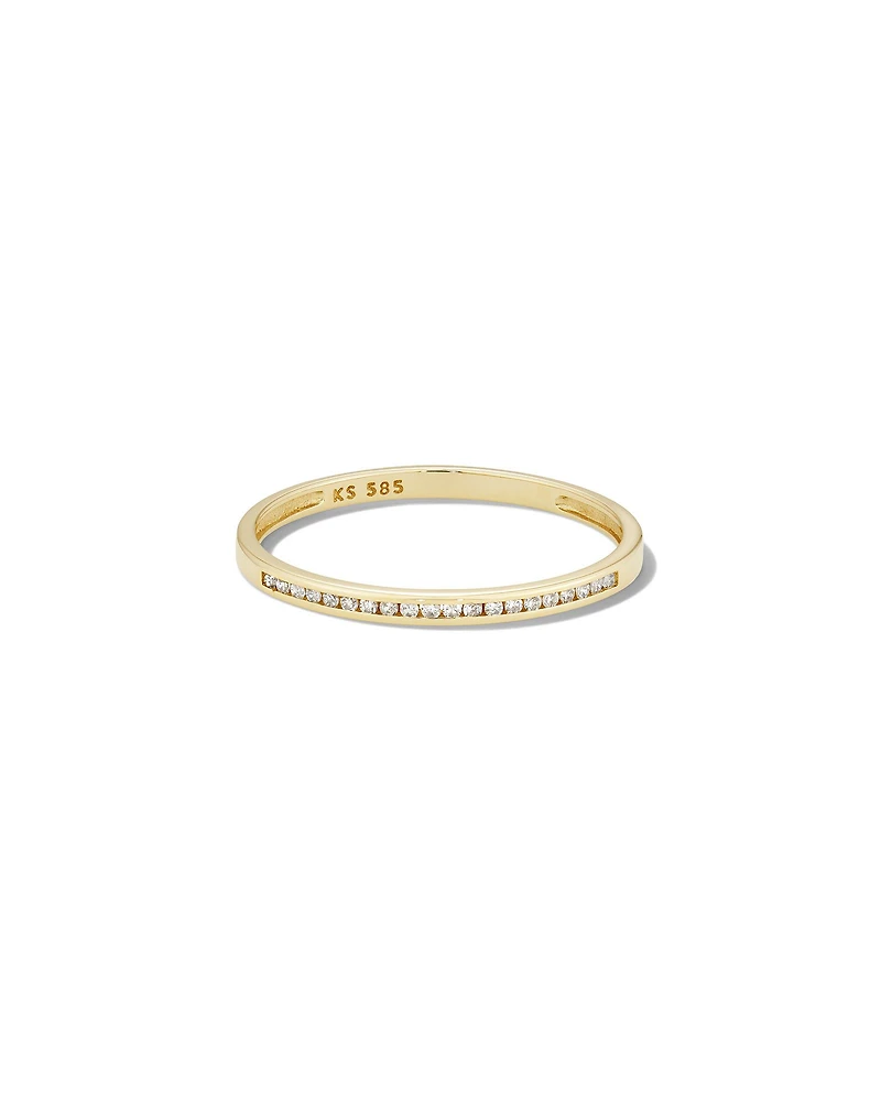 Carey 14k White Gold Band Ring Diamond