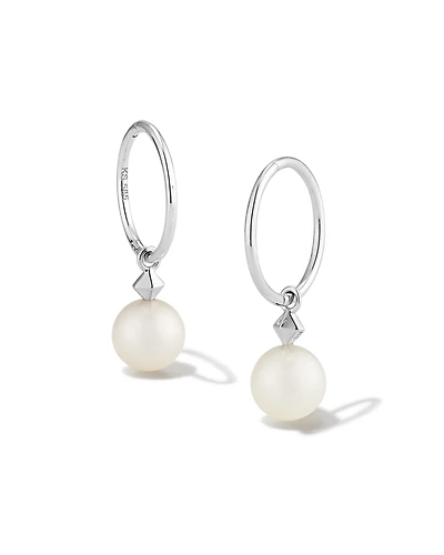 Hadleigh 14k Gold Huggie Earrings in Freshwater Cultured Pearl