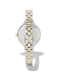 Alex Gold Tone Stainless Steel 35mm Narrow Watch Ivory Mother-of-Pearl