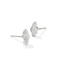 Abbie 14k Yellow Gold Pave Stud Earrings