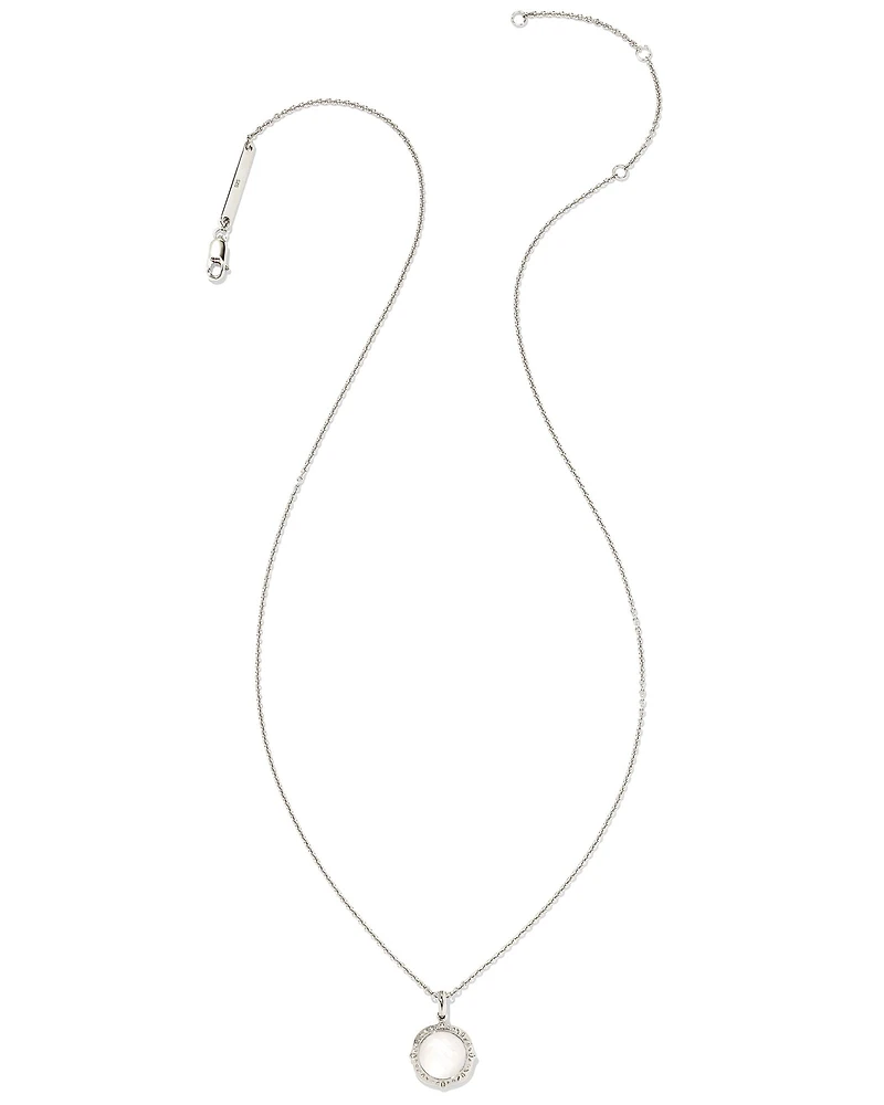 Sage Sterling Silver Pendant Necklace in Ivory Mother-of-Pearl