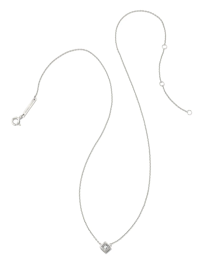 0.16 ct Michelle 14k White Gold Pendant Necklace in White Diamond
