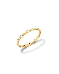 0.11 ct Tyler 14k Yellow Gold Band Ring White Diamond