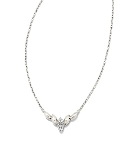 Tyler 14k White Gold Pendant Necklace in White Diamond