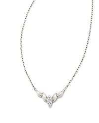 Tyler 14k White Gold Pendant Necklace in White Diamond