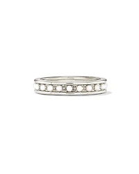 Drew 14k White Gold Band Ring Freshwater Cultured Pearl